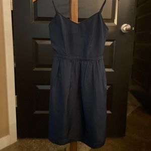 J Crew Navy Navy Satin Dress